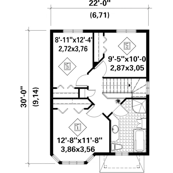 Victorian House Plan Second Floor - Wilmer Farm Country Home 126D-0933 - Shop House Plans and More