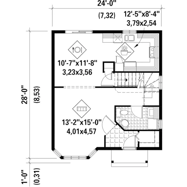 Country French House Plan First Floor - Eberlin Bay Country Home 126D-0936 - Search House Plans and More