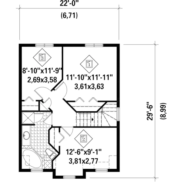 Cape Cod & New England House Plan Second Floor - Breland European Home 126D-0937 - Search House Plans and More