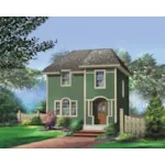 Cape Cod & New England House Plan Front of Home - Charrette Creek European Home 126D-0940 - Search House Plans and More