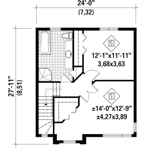 Rustic House Plan Second Floor - Heika Rustic Modern Home 126D-0944 - Search House Plans and More