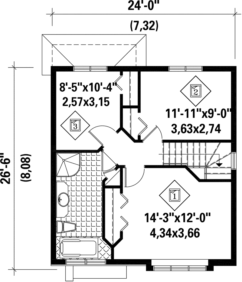 Rustic House Plan Second Floor - Marlo Rustic Modern Home 126D-0946 - Shop House Plans and More