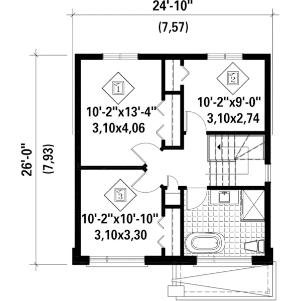 Modern House Plan Second Floor - Hart Modern Home 126D-0957 - Search House Plans and More