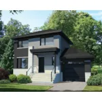 Contemporary House Plan Front of Home - Robb Contemporary Home 126D-0961 - Shop House Plans and More