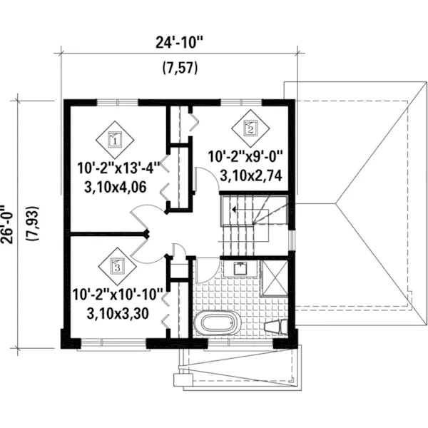 Modern House Plan Second Floor - Shaw Modern Prairie Home 126D-0962 - Shop House Plans and More