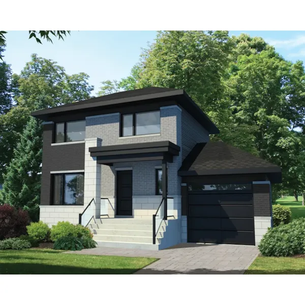 Modern House Plan Front of Home - Shaw Modern Prairie Home 126D-0962 - Shop House Plans and More