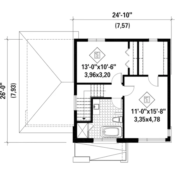 Modern House Plan Second Floor - Sheri Modern Prairie Home 126D-0963 - Shop House Plans and More