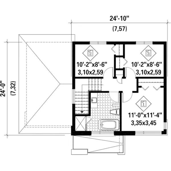 Contemporary House Plan Second Floor - Tillman Bay Contemporary Home 126D-0964 - Shop House Plans and More