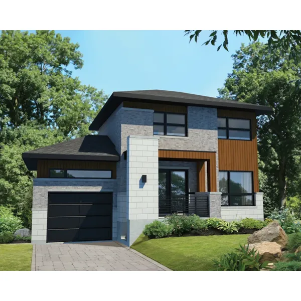 Modern House Plan Front of Home - Walbert Modern Home 126D-0965 - Shop House Plans and More