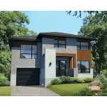 Prairie House Plan Front of Home - Etzel Modern Home 126D-0973 - Search House Plans and More