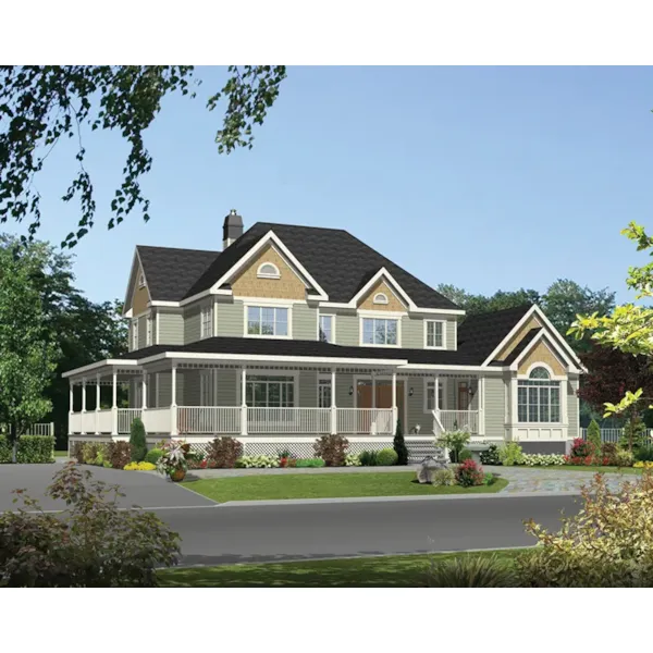 European House Plan Front of Home - Marshall Pines Country Home 126D-0981 - Shop House Plans and More