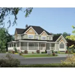 European House Plan Front of Home - Marshall Pines Country Home 126D-0981 - Shop House Plans and More