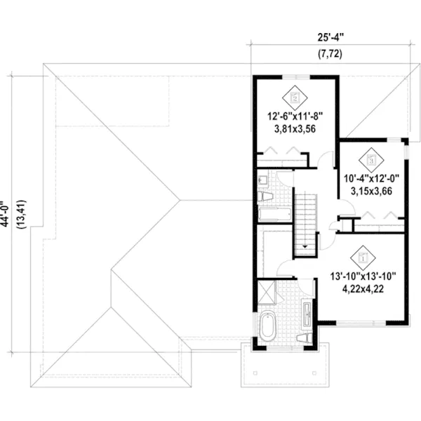 Modern House Plan Second Floor - Marlin Modern Prairie Home 126D-0982 - Shop House Plans and More