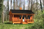 Shingle House Plan Front of Home - Sioux Trail Rustic Cabin 126D-0987 - Shop House Plans and More