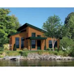 Ranch House Plan Front of Home - Moonlight Bay Modern Cabin 126D-0988 - Shop House Plans and More