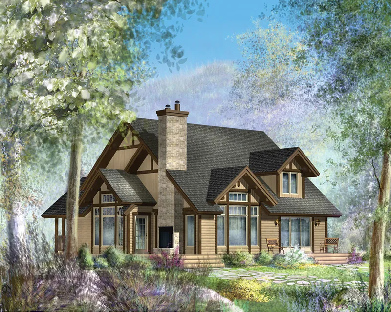 Craftsman House Plan Front of Home - Snow Mountain Luxury Home 126D-0989 - Shop House Plans and More