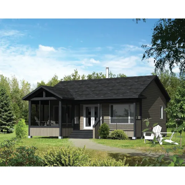 Mountain House Plan Front of Home - Buckeye Ridge Mountain Cabin 126D-0997 - Search House Plans and More