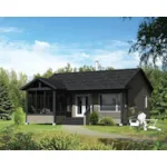 Mountain House Plan Front of Home - Buckeye Ridge Mountain Cabin 126D-0997 - Search House Plans and More