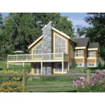 Country House Plan Front of Home - Placid Cove Waterfront Home 126D-1010 - Shop House Plans and More