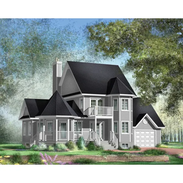 Colonial House Plan Front of Home - Mitchum Creek Country Home 126D-1013 - Shop House Plans and More