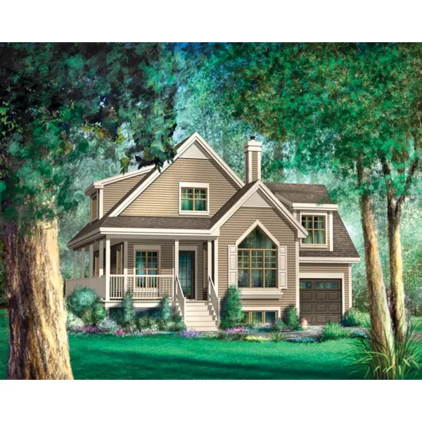 European House Plan Front of Home - Matheson Cove Country Home 126D-1015 - Shop House Plans and More