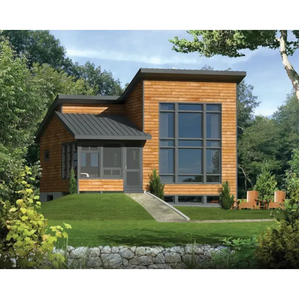 Mountain House Plan Front of Home - Milo Rustic Contemporary Home 126D-1016 - Shop House Plans and More