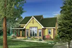 Cabin & Cottage House Plan Front of Home - Nina Green Country Cottage 126D-1021 - Shop House Plans and More