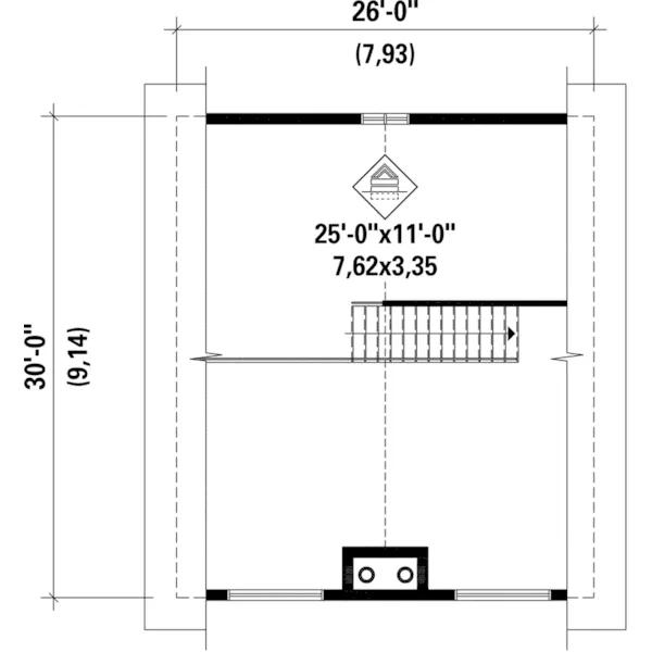 Waterfront House Plan Second Floor - Holiday Hill Vacation Home 126D-1025 - Search House Plans and More