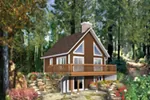 Lake House Plan Front of House 126D-1025