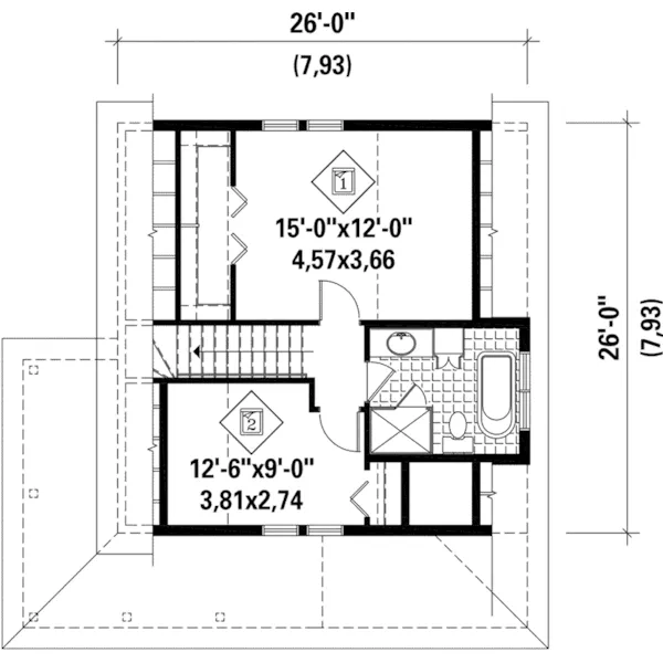 Country House Plan Second Floor - Hideout Hill Craftsman Home 126D-1026 - Search House Plans and More