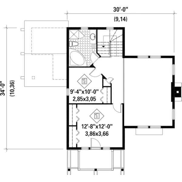 Country House Plan Second Floor - Hermann Hill Country Home 126D-1027 - Search House Plans and More