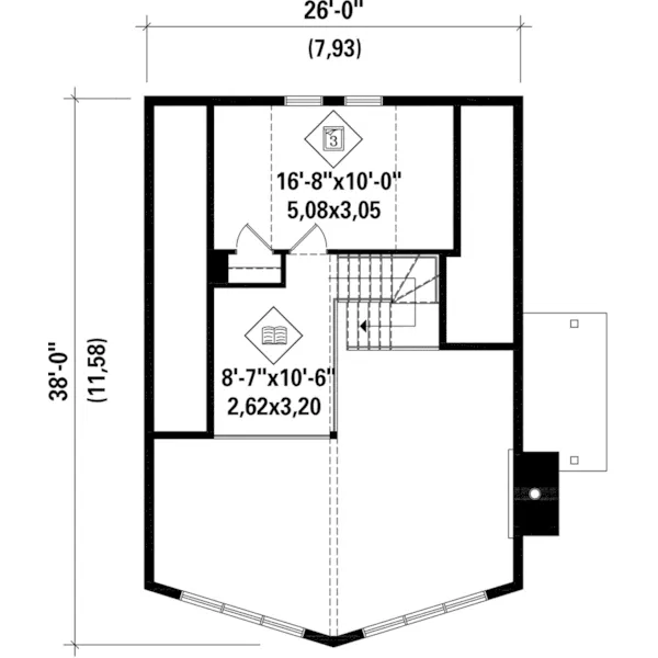 European House Plan Second Floor - Howell Lake Waterfront Home 126D-1028 - Search House Plans and More