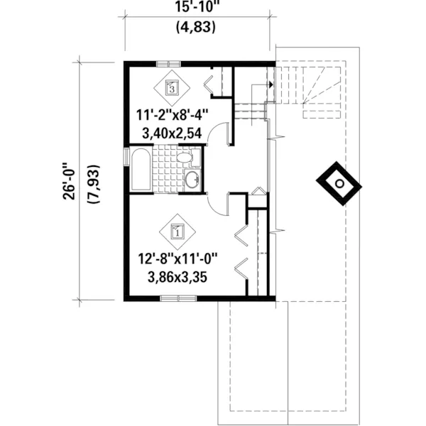 Vacation House Plan Second Floor - Bagnell Lake Waterfront Home 126D-1029 - Search House Plans and More