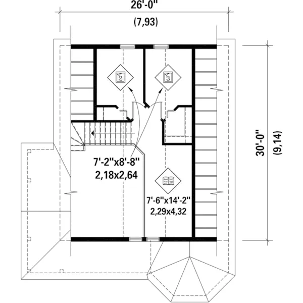 Craftsman House Plan Second Floor - Beacon Bay Waterfront Home 126D-1032 - Search House Plans and More