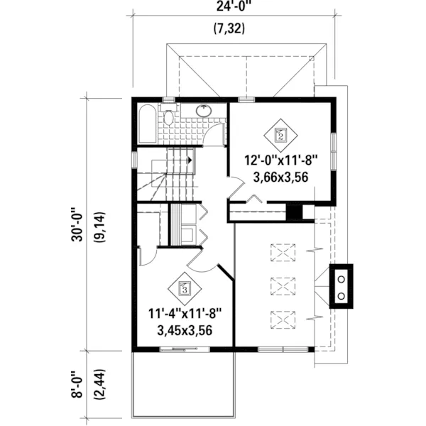 Victorian House Plan Second Floor - Bethany Bay Waterfront Home 126D-1033 - Search House Plans and More