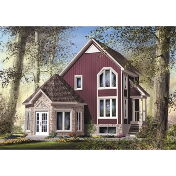 European House Plan Front of Home - Clara Hill Contemporary Home 126D-1036 - Search House Plans and More