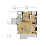 Cabin & Cottage House Plan 3D First Floor - Claire Beach Modern Home 126D-1037 - Search House Plans and More