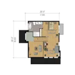 Cabin & Cottage House Plan 3D Second Floor - Claire Beach Modern Home 126D-1037 - Search House Plans and More