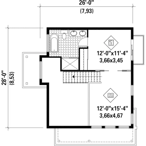 Cabin & Cottage House Plan Second Floor - Claire Beach Modern Home 126D-1037 - Search House Plans and More