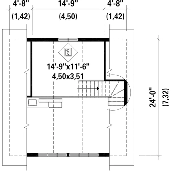 Cabin & Cottage House Plan Second Floor - Pioneer Ridge Log Cabin 126D-1038 - Shop House Plans and More