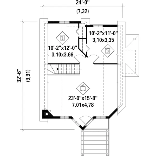 Lake House Plan Second Floor - Mohawk Ridge Vacation Home 126D-1041 - Shop House Plans and More