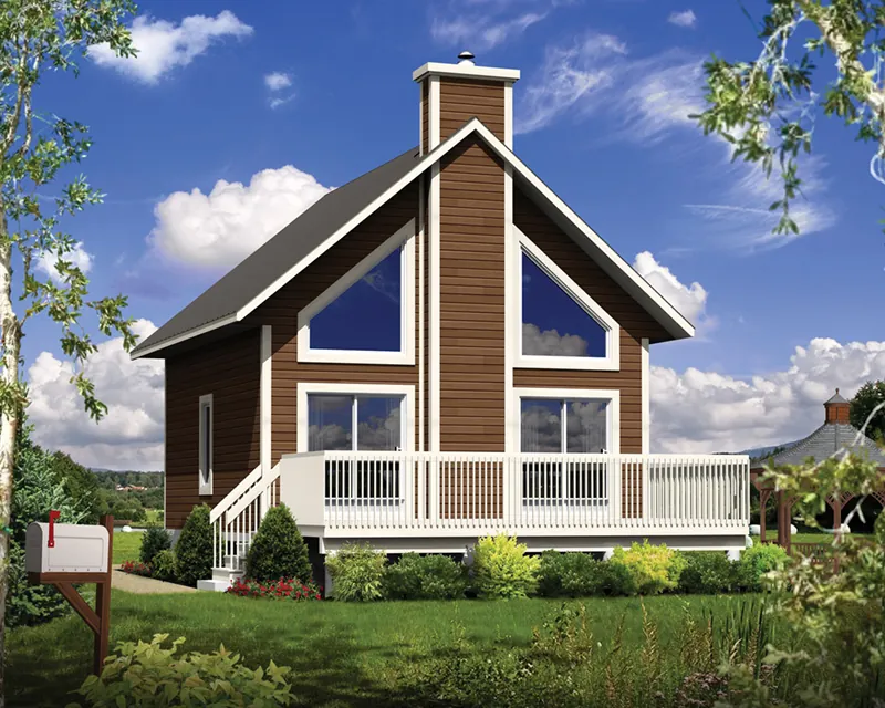 Rustic House Plan Front of Home - Lost Creek Vacation Home 126D-1045 - Shop House Plans and More