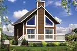 Contemporary House Plan Front of Home - Lost Creek Vacation Home 126D-1045 - Shop House Plans and More