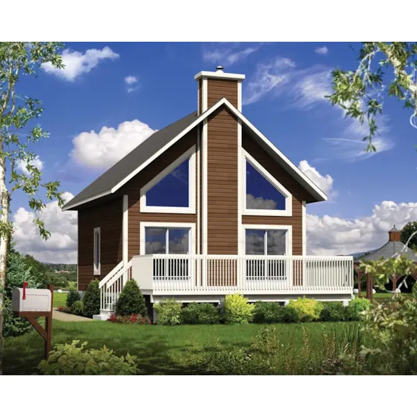 Lake House Plan Front of Home - Lost Creek Vacation Home 126D-1045 - Shop House Plans and More