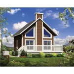 Lake House Plan Front of Home - Lost Creek Vacation Home 126D-1045 - Shop House Plans and More