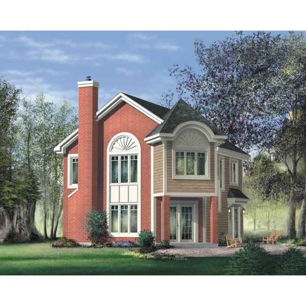 Victorian House Plan Front of Home - Lemay Corner Victorian Home 126D-1048 - Shop House Plans and More