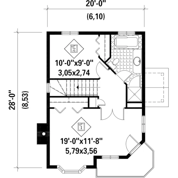 Country French House Plan Second Floor - Lowell Country Home 126D-1050 - Shop House Plans and More