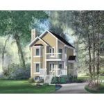 Country French House Plan Front of Home - Lowell Country Home 126D-1050 - Shop House Plans and More