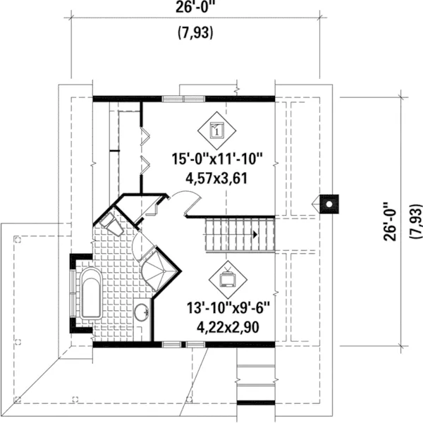 Country French House Plan Second Floor - Lorraine Lake Vacation Home 126D-1051 - Shop House Plans and More