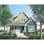 Country French House Plan Front of Home - Lorraine Lake Vacation Home 126D-1051 - Shop House Plans and More